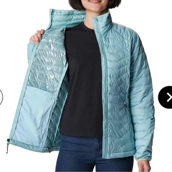 Columbia Powder Lite Insulated Jacket in Aqua Haze - Picture 15 of 16